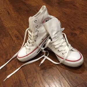White converse high tops